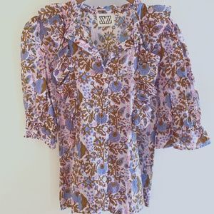 SZ Blockprint ruffle top